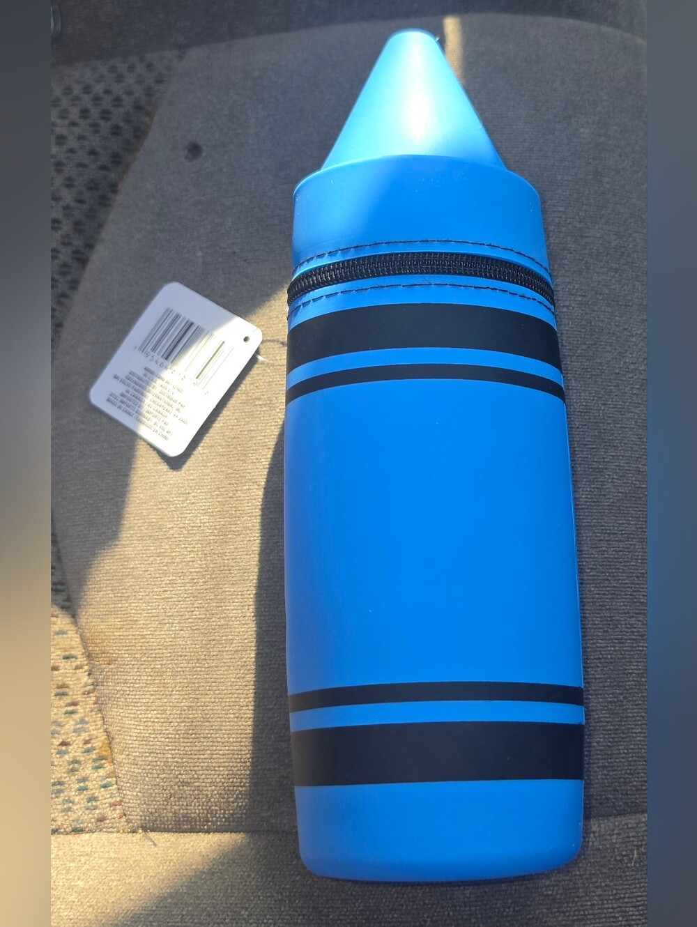 Blue Crayon-Shaped Silicone Pencil Pouch- NWT - Picture 2 of 11